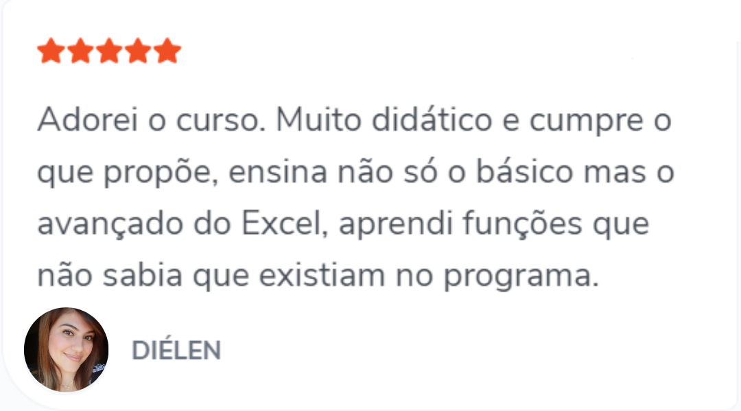 Formação Completa Pacote Office depoimento e resultados prints de alunos