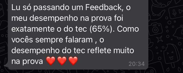 Comunidade OAB Lu e Reni depoimento e resultados prints de alunos