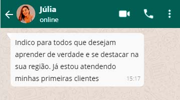 Plástica dos Pés - Curso Avançado depoimento e resultados prints de alunos