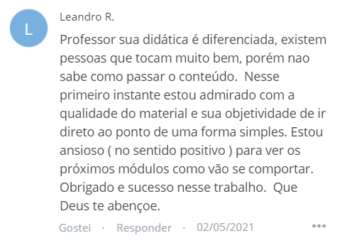 Curso Tóca de Ouvido depoimento e resultados prints de alunos