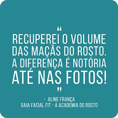 Gaia Facial Fit Academia do Rosto depoimento e resultados prints de alunos