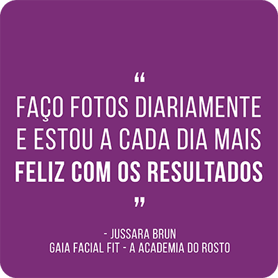 Gaia Facial Fit Academia do Rosto depoimento e resultados prints de alunos