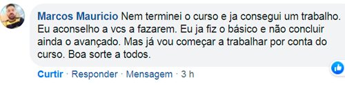 O Melhor Curso de Excel depoimento e resultados prints de alunos