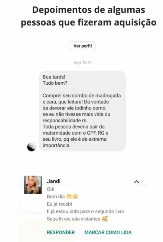 Combo Sulfato de Amor Próprio, Rivotrouxa, Ligando o foda-se depois do fim, Eu me Perdoo depoimento e resultados prints de alunos