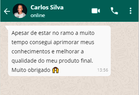 Curso de Linguiça Artesanal depoimento e resultados prints de alunos