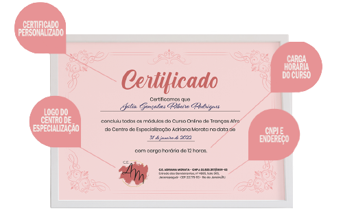 Curso de Tranças Afro da Adriana Morata certificado mec valido