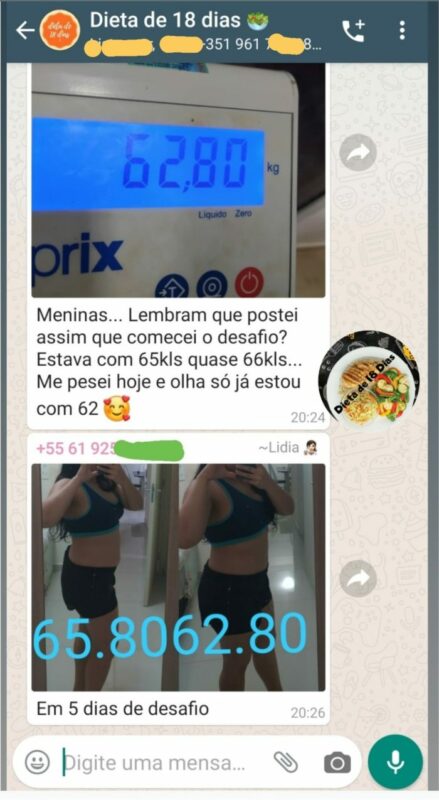 Dieta De 18 Dias 2.0 depoimento e resultados prints de alunos