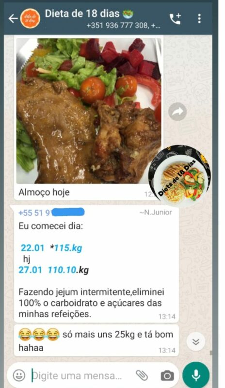 Dieta De 18 Dias 2.0 depoimento e resultados prints de alunos