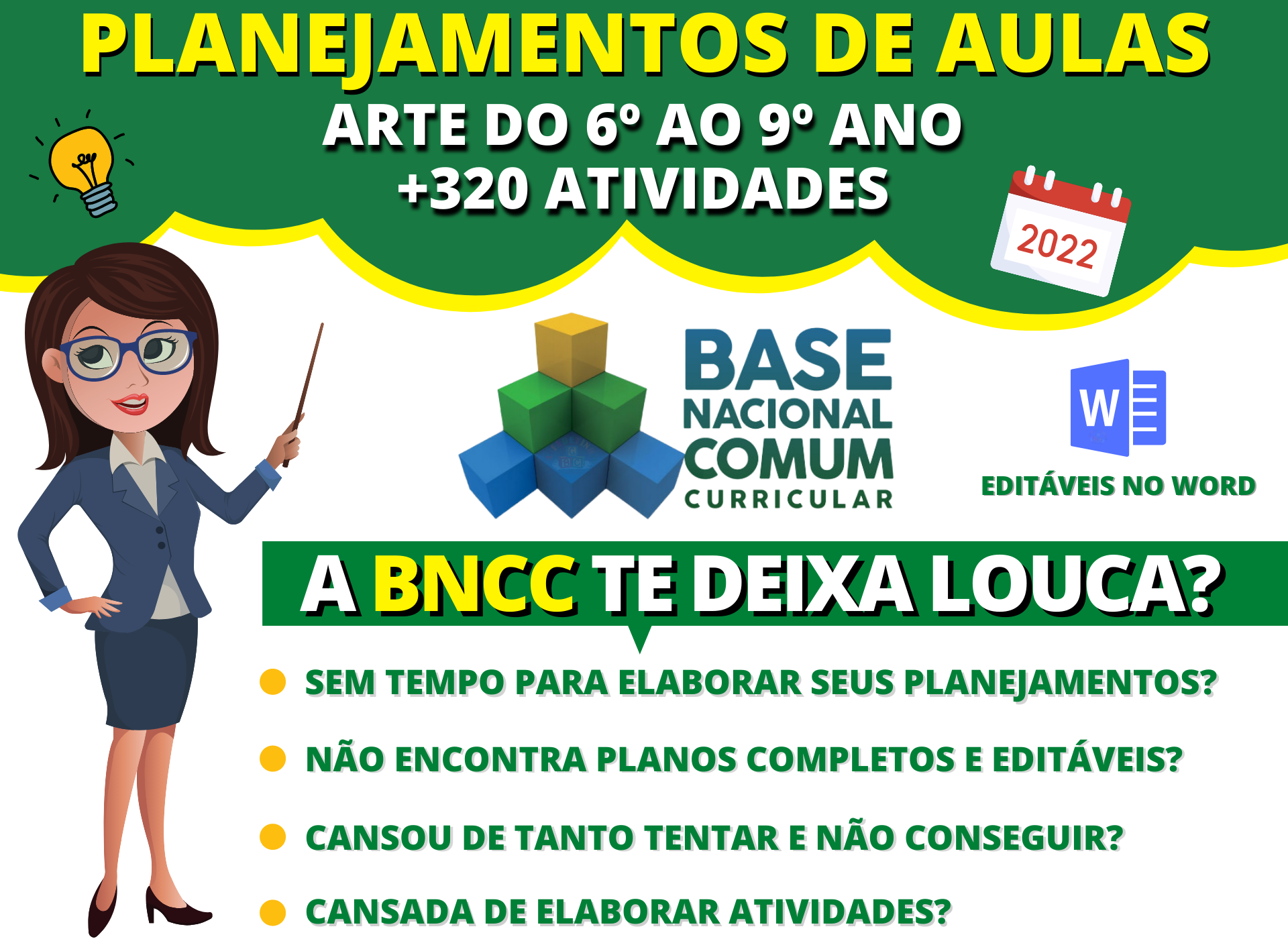 Planejamentos de Aulas de Arte do 6º ao 9º ano BNCC é Bom