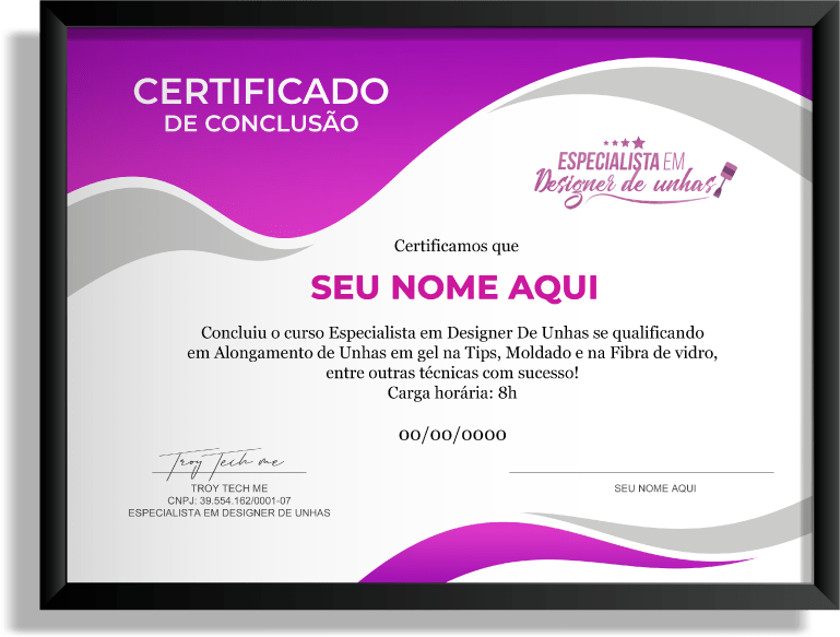 Curso de Especialista em Designer de Unhas certificado mec valido