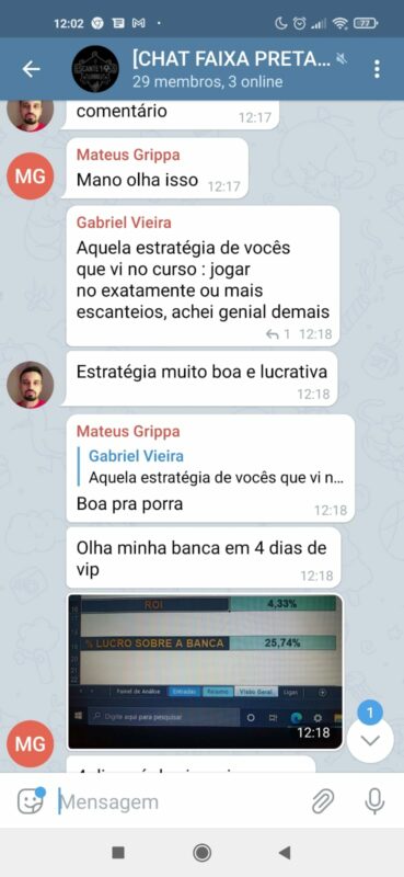 Curso Tauros VIP depoimento e resultados prints de alunos