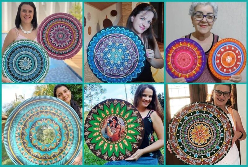 Curso de Mandalas: Primeiros Passos depoimento e resultados prints de alunos