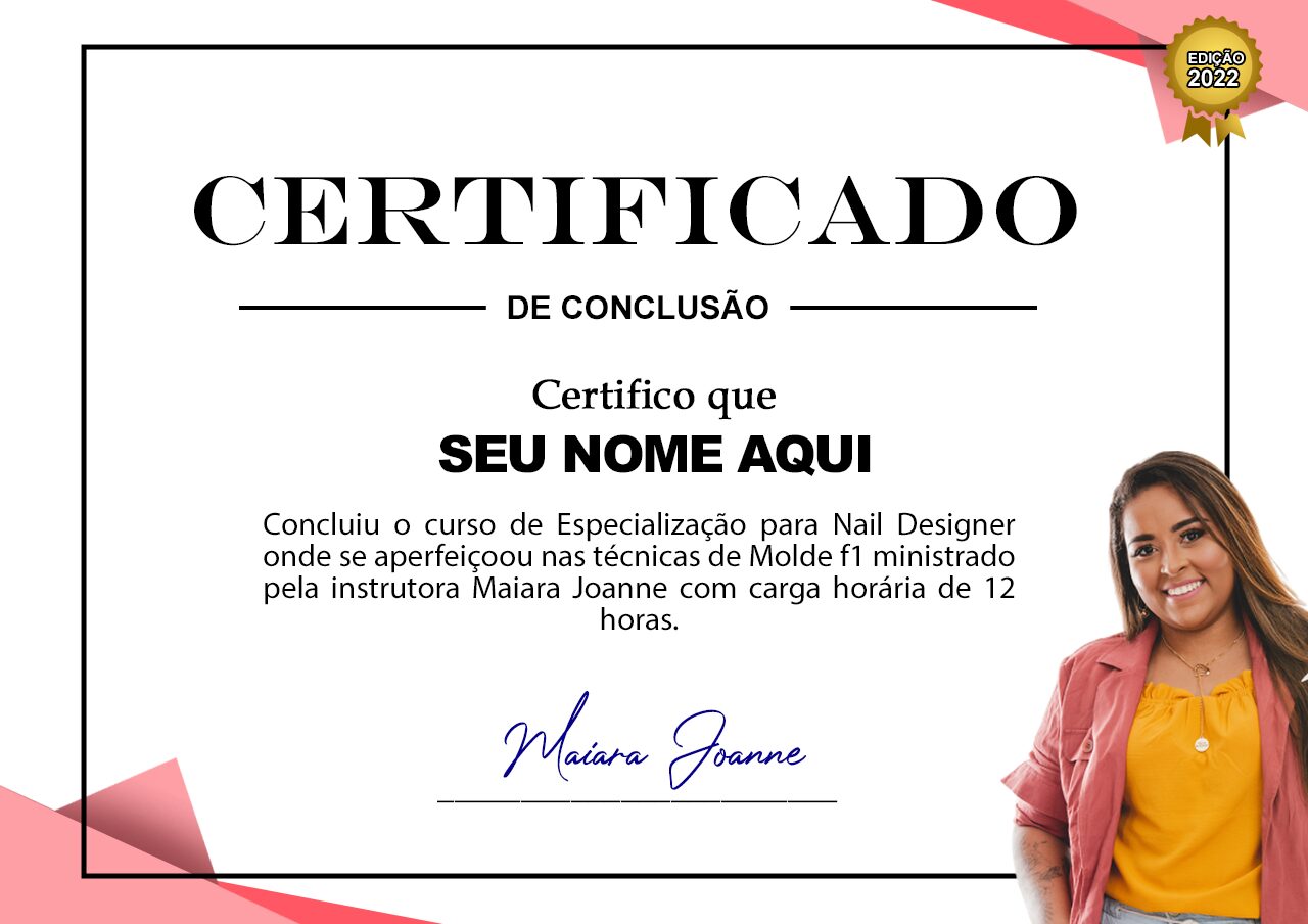 Curso O Segredo do Molde F1 certificado mec valido