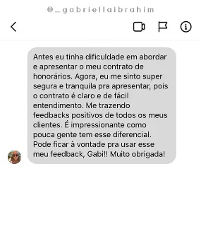 Modelo de Contrato de Honorários Advocatícios - Kit Modernidade 4.0 depoimento e resultados prints de alunos