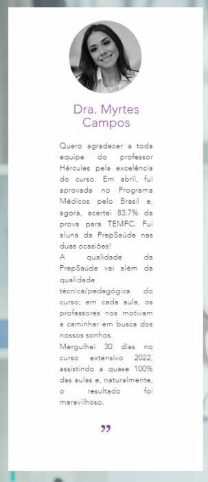 PrepTEMFC - Curso Preparatório para Prova de Título de Especialista em Medicina de Família e Comunidade  depoimento e resultados prints de alunos