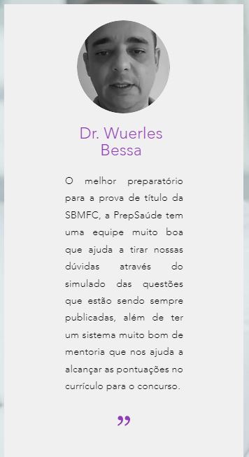 PrepTEMFC - Curso Preparatório para Prova de Título de Especialista em Medicina de Família e Comunidade  depoimento e resultados prints de alunos