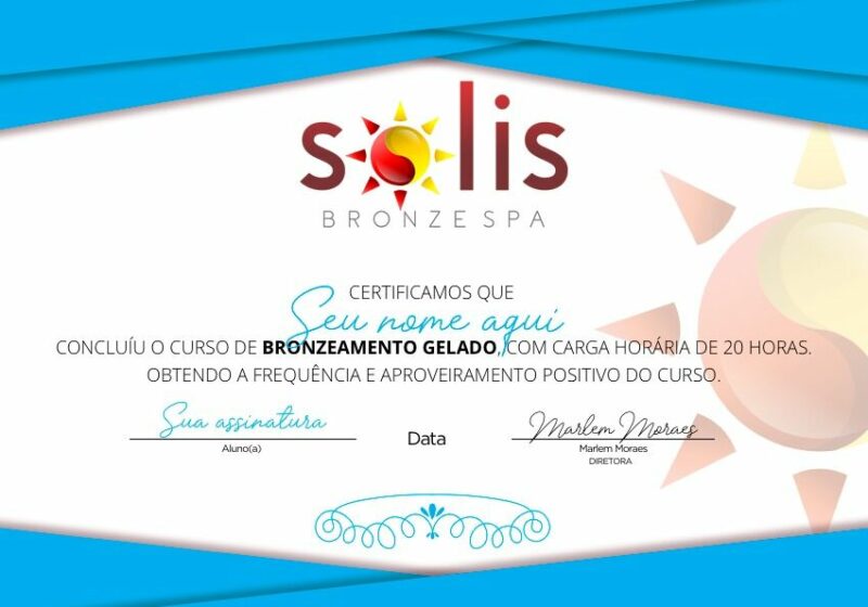 Curso de Bronzeamento Gelado da Marlem Moraes certificado mec valido