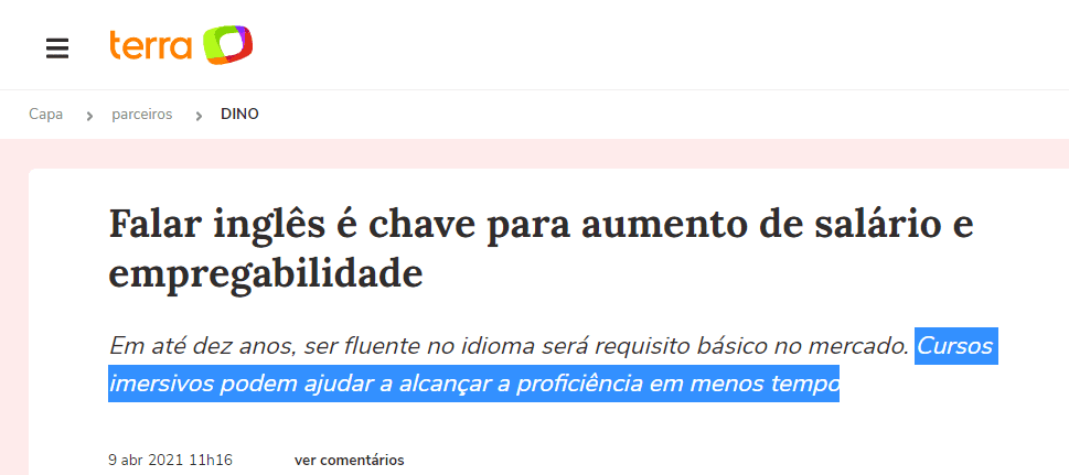 Método Imersivo Inglês com O Português promocao com cupom de desconto