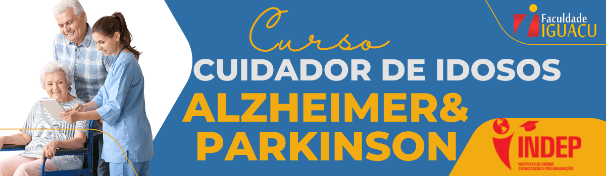 Curso Cuidador de Idosos: Alzheimer e Parkinson promocao com cupom de desconto