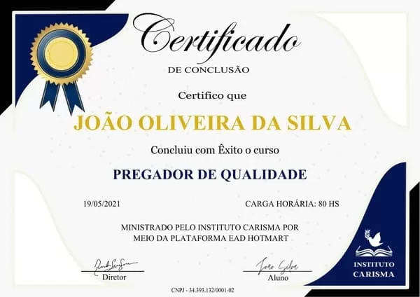 Curso Pregador de Qualidade certificado mec valido