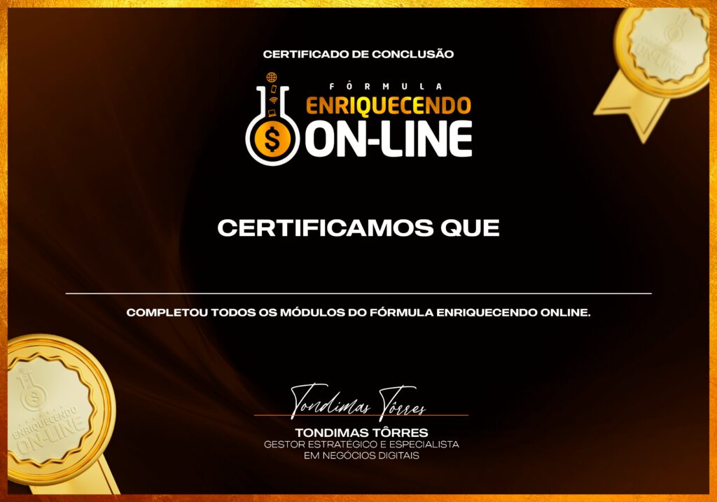 Fórmula Enriquecendo Online certificado mec valido