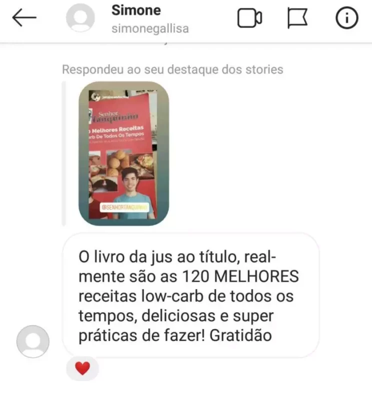 150 Receitas Low-Carb E Cetogênicas De Sucesso depoimento e resultados prints de alunos