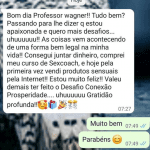 Conexão Prosperidade 21 Dias depoimento e resultados prints de alunos