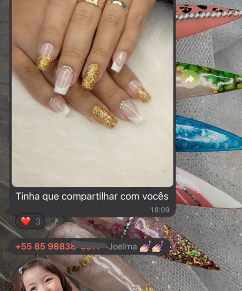 Curso Alongamento de Unhas 10 em 1 - Digital Nails depoimento e resultados prints de alunos