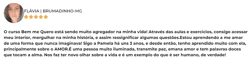 Curso Bem Me Quero depoimento e resultados prints de alunos