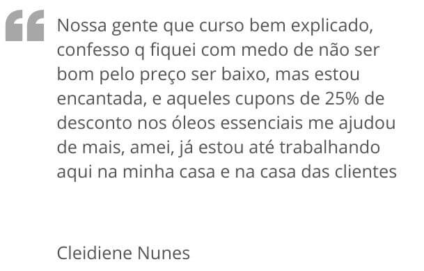 Curso de Massoterapia da Marinete Mendes depoimento e resultados prints de alunos