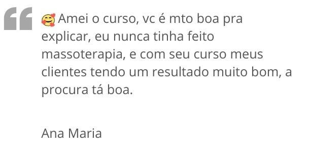 Curso de Massoterapia da Marinete Mendes depoimento e resultados prints de alunos