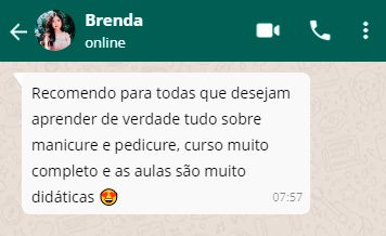 Curso Nail Academy - Do Zero ao Último Nível depoimento e resultados prints de alunos