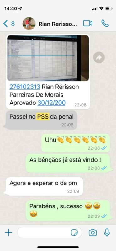 Curso Superior Sequencial de Gestão Segurança Pública do Instituto Caetano depoimento e resultados prints de alunos