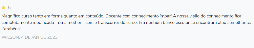 Escola de Conservadorismo depoimento e resultados prints de alunos