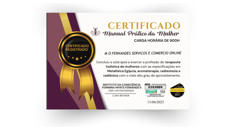 Manual Prático da Mulher certificado mec valido