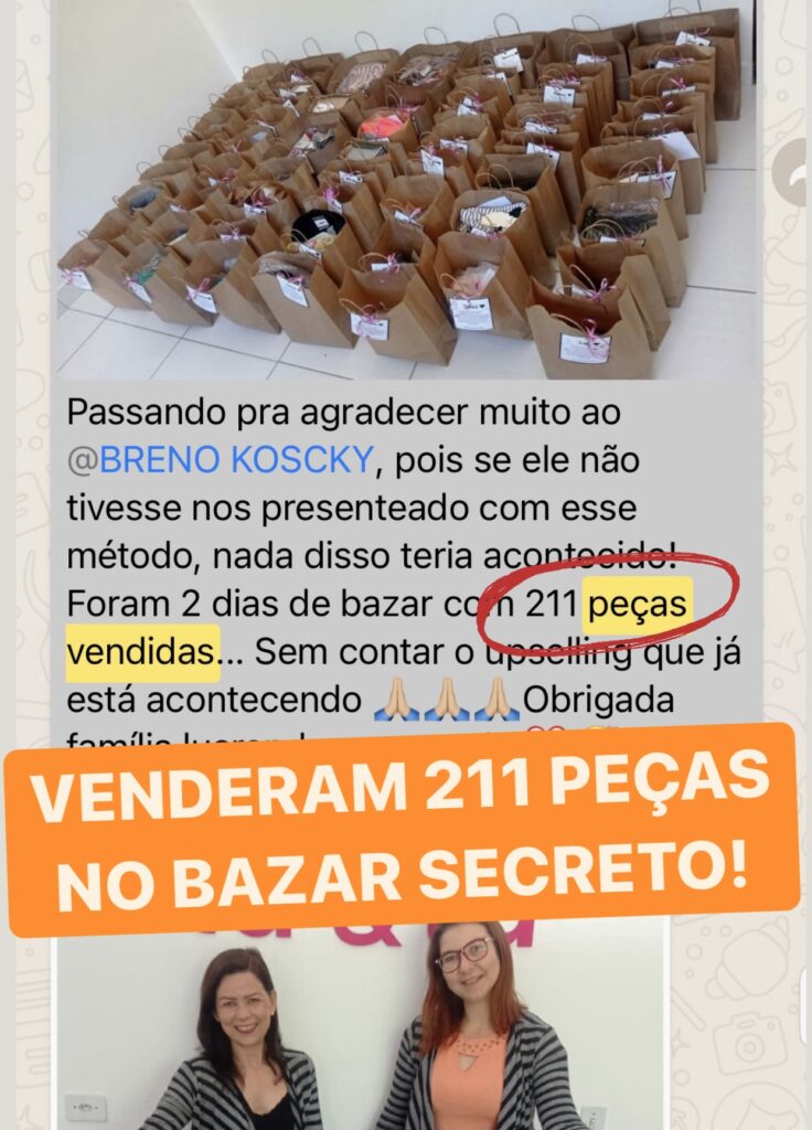 Método Bazar Secreto depoimento e resultados prints de alunos