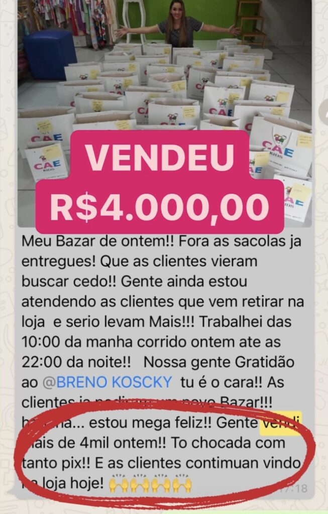 Método Bazar Secreto depoimento e resultados prints de alunos