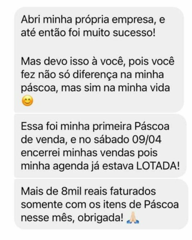 Método Páscoa de Ouro depoimento e resultados prints de alunos