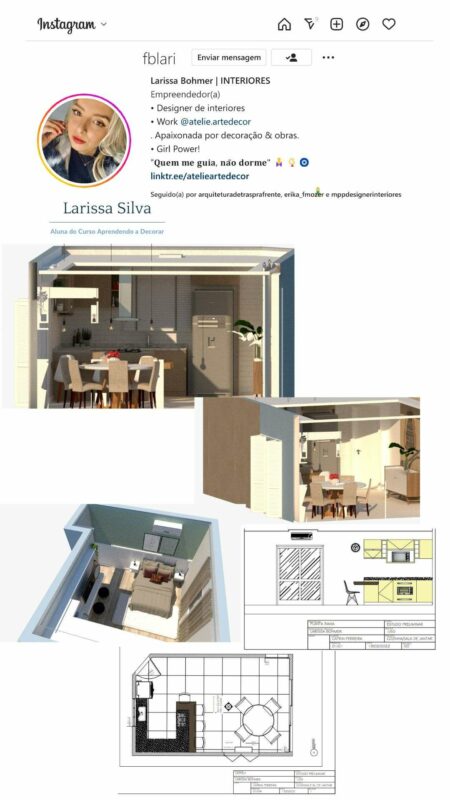 Curso Aprendendo a Decorar - Arquitetura de Trás Pra Frente depoimento e resultados prints de alunos