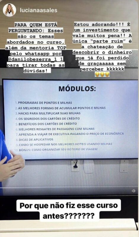 Curso Viaje Como Nunca depoimento e resultados prints de alunos