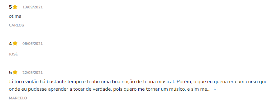 Plataforma Relâmpago depoimento e resultados prints de alunos