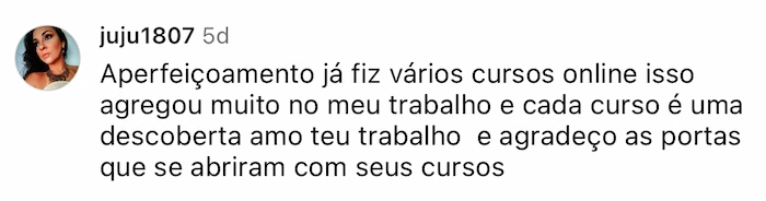 Curso Aperfeiçoamento em Maquiagem da Ana Veiga depoimento e resultados prints de alunos