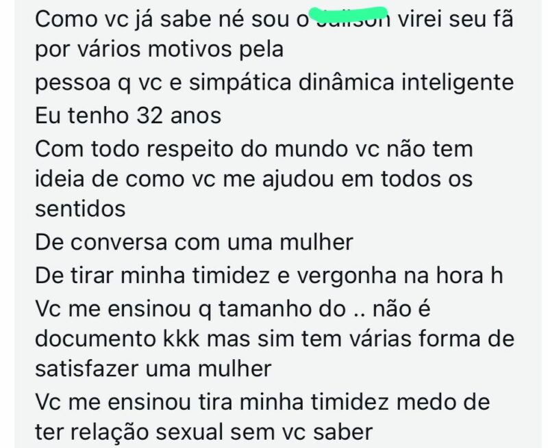 Curso Como Deixar Ela Louca na Cama depoimento e resultados prints de alunos