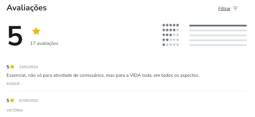 Curso Plano de Voo - Comissários de voo depoimento e resultados prints de alunos