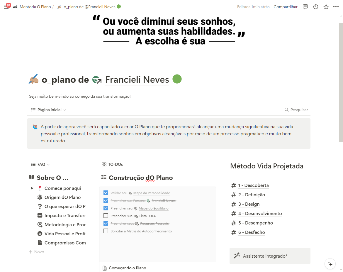 Curso O Plano: Vida Projetada reclame aqui é confiável