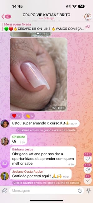 Formação Especialista Nails depoimento e resultados prints de alunos