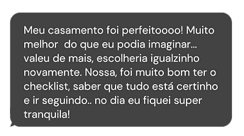 Assessoria de Casamento Passos para o Altar depoimento e resultados prints de alunos