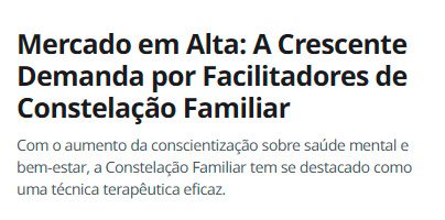 Curso de Constelação Familiar promocao com cupom de desconto